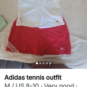 Adidas Red and White Sportswear